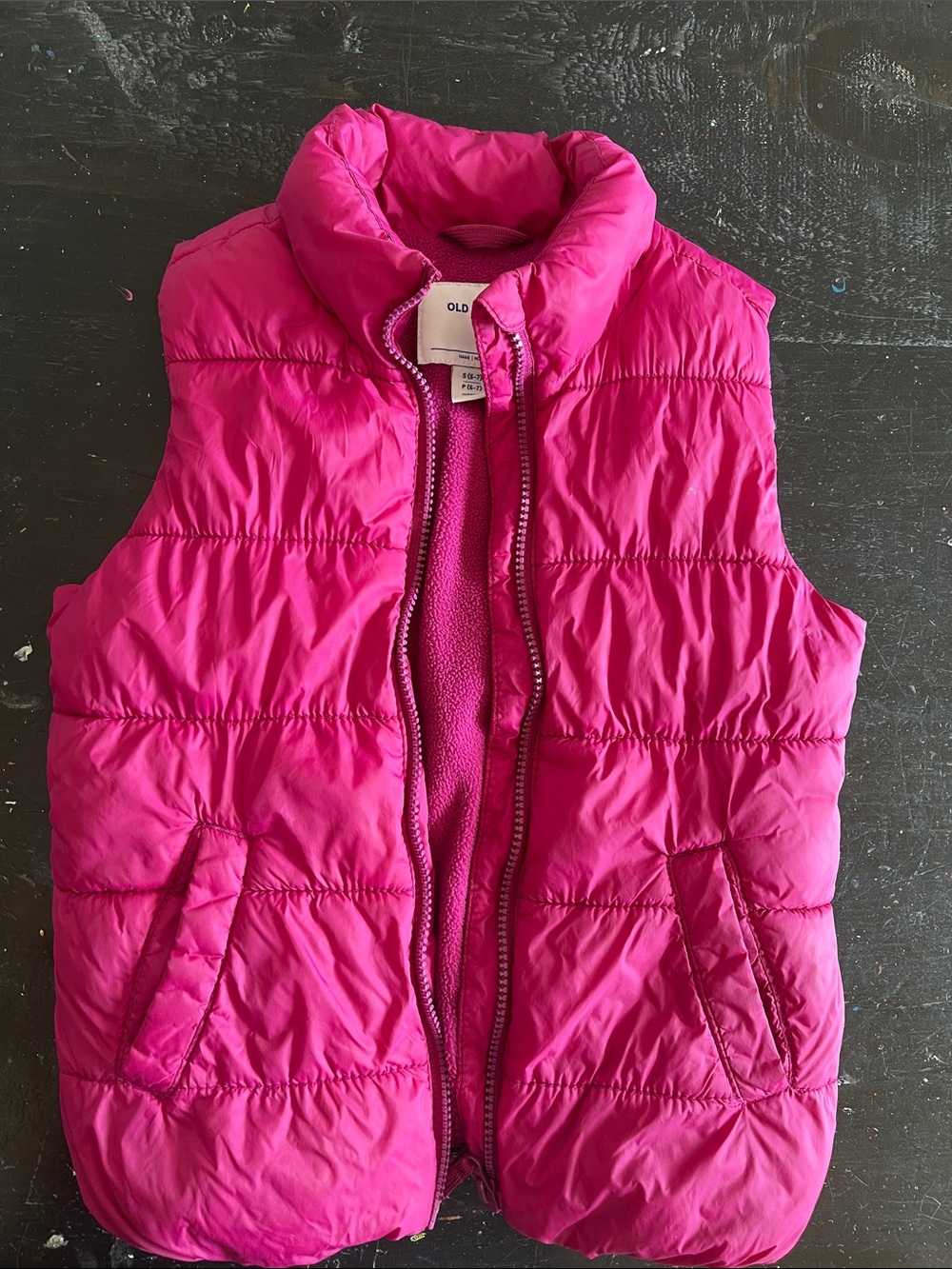 Old Navy Dark Pink Quilted Puffer Vest for Kids